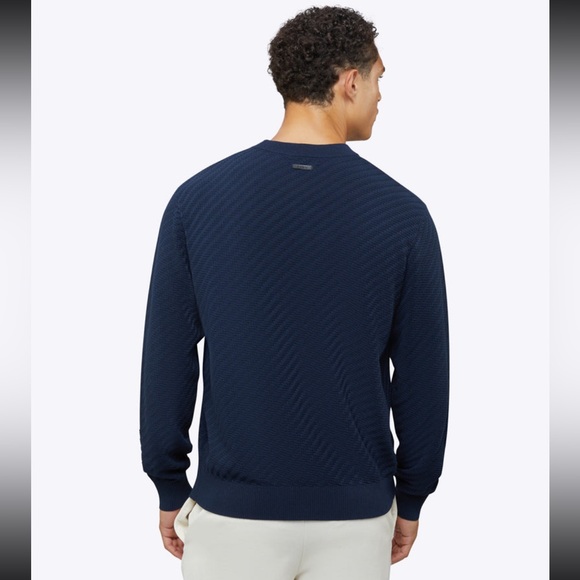 Riviera Knit Textured Sweater, Pacific Blue Small - Picture 3 of 6